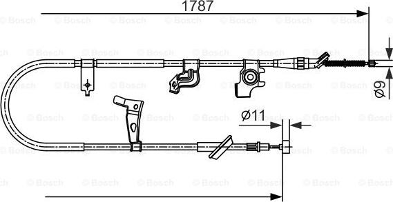 BOSCH 1 987 482 435 - Cavo comando, Freno stazionamento autozon.pro