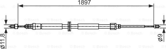 BOSCH 1 987 482 433 - Cavo comando, Freno stazionamento autozon.pro