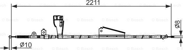 BOSCH 1 987 482 424 - Cavo comando, Freno stazionamento autozon.pro