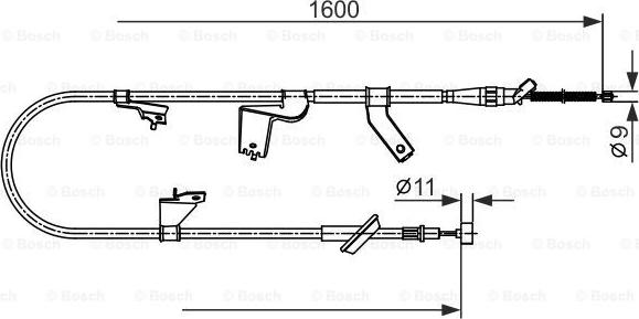 BOSCH 1 987 482 428 - Cavo comando, Freno stazionamento autozon.pro