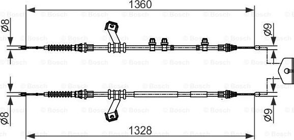 BOSCH 1 987 482 422 - Cavo comando, Freno stazionamento autozon.pro