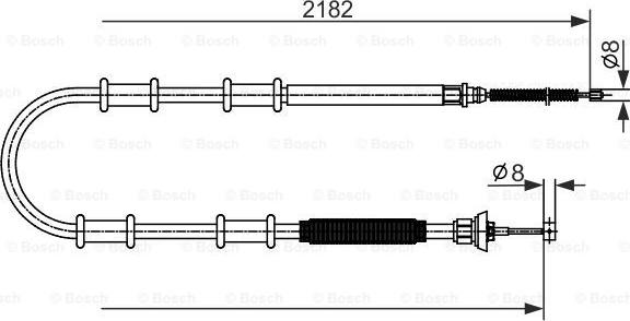 BOSCH 1 987 482 594 - Cavo comando, Freno stazionamento autozon.pro