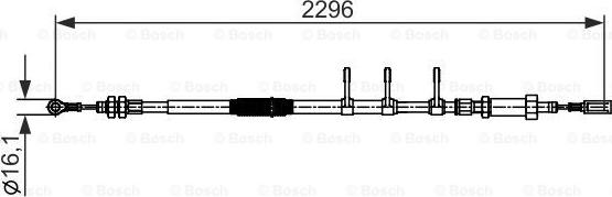 BOSCH 1 987 482 595 - Cavo comando, Freno stazionamento autozon.pro