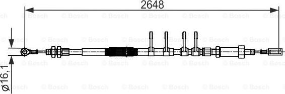 BOSCH 1 987 482 596 - Cavo comando, Freno stazionamento autozon.pro