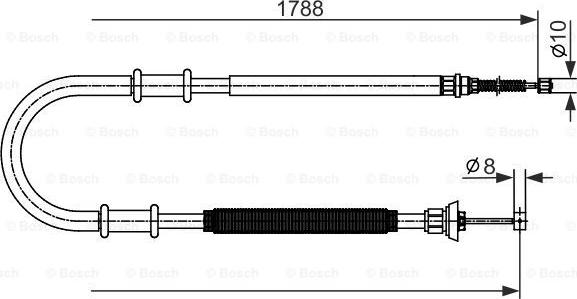 BOSCH 1 987 482 590 - Cavo comando, Freno stazionamento autozon.pro