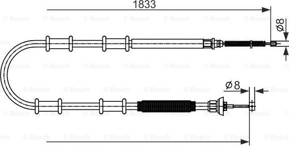 BOSCH 1 987 482 593 - Cavo comando, Freno stazionamento autozon.pro