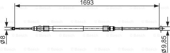 BOSCH 1 987 482 542 - Cavo comando, Freno stazionamento autozon.pro