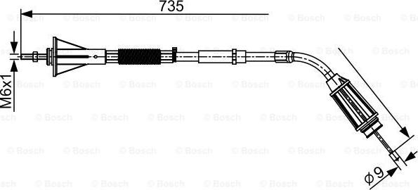 BOSCH 1 987 482 554 - Cavo comando, Freno stazionamento autozon.pro