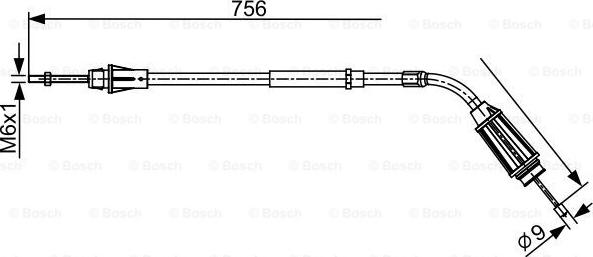 BOSCH 1 987 482 556 - Cavo comando, Freno stazionamento autozon.pro