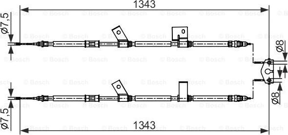 BOSCH 1 987 482 564 - Cavo comando, Freno stazionamento autozon.pro