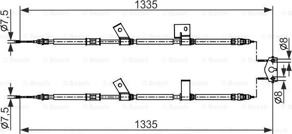 BOSCH 1 987 482 563 - Cavo comando, Freno stazionamento autozon.pro