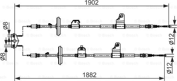 BOSCH 1 987 482 562 - Cavo comando, Freno stazionamento autozon.pro