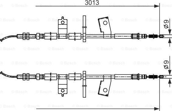 BOSCH 1 987 482 585 - Cavo comando, Freno stazionamento autozon.pro