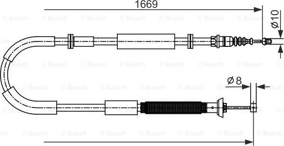 BOSCH 1 987 482 588 - Cavo comando, Freno stazionamento autozon.pro