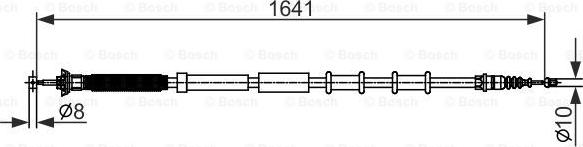 BOSCH 1 987 482 582 - Cavo comando, Freno stazionamento autozon.pro