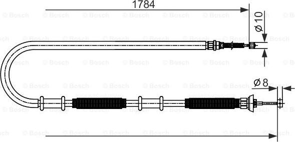 BOSCH 1 987 482 587 - Cavo comando, Freno stazionamento autozon.pro