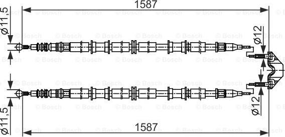 BOSCH 1 987 482 537 - Cavo comando, Freno stazionamento autozon.pro