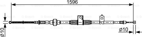 BOSCH 1 987 482 520 - Cavo comando, Freno stazionamento autozon.pro