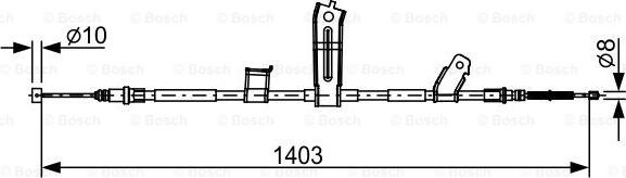 BOSCH 1 987 482 522 - Cavo comando, Freno stazionamento autozon.pro