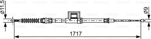 BOSCH 1 987 482 644 - Cavo comando, Freno stazionamento autozon.pro