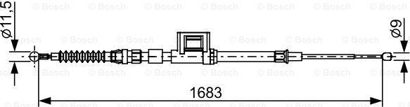 BOSCH 1 987 482 645 - Cavo comando, Freno stazionamento autozon.pro