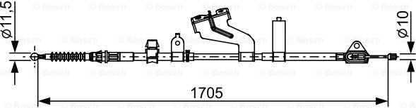 BOSCH 1 987 482 654 - Cavo comando, Freno stazionamento autozon.pro