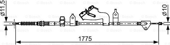 BOSCH 1 987 482 655 - Cavo comando, Freno stazionamento autozon.pro