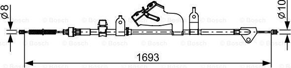 BOSCH 1 987 482 657 - Cavo comando, Freno stazionamento autozon.pro