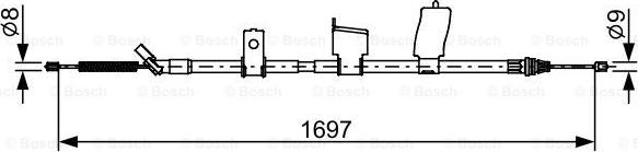 BOSCH 1 987 482 627 - Cavo comando, Freno stazionamento autozon.pro