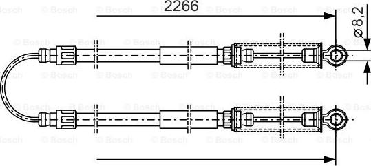 BOSCH 1 987 482 047 - Cavo comando, Freno stazionamento autozon.pro