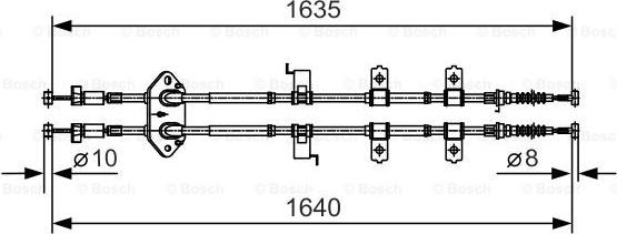 BOSCH 1 987 482 054 - Cavo comando, Freno stazionamento autozon.pro