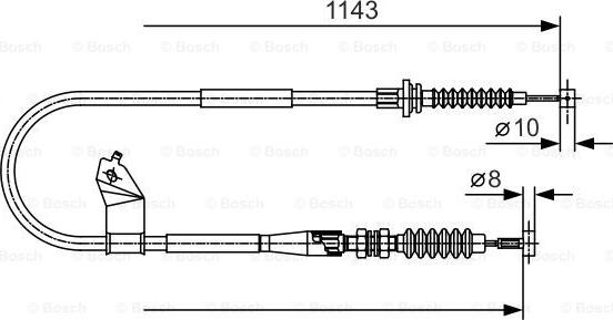 BOSCH 1 987 482 055 - Cavo comando, Freno stazionamento autozon.pro