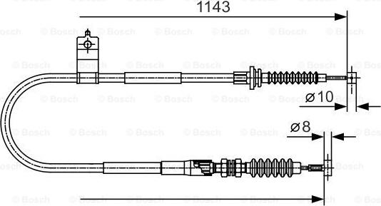 BOSCH 1 987 482 056 - Cavo comando, Freno stazionamento autozon.pro