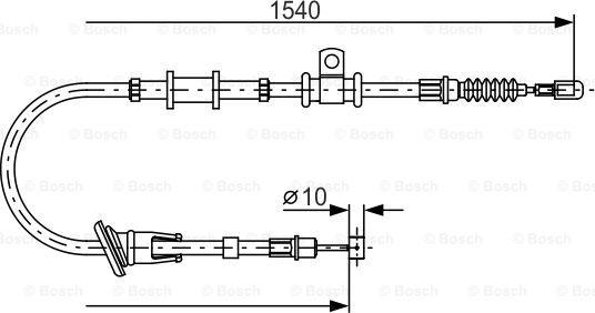 BOSCH 1 987 482 065 - Cavo comando, Freno stazionamento autozon.pro