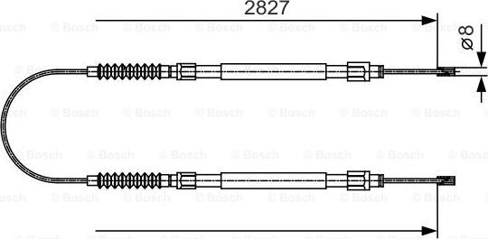 BOSCH 1 987 482 006 - Cavo comando, Freno stazionamento autozon.pro