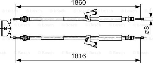 BOSCH 1 987 482 019 - Cavo comando, Freno stazionamento autozon.pro