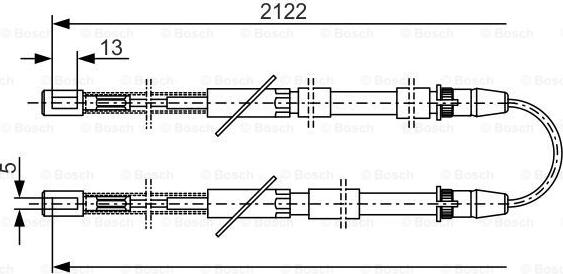 BOSCH 1 987 482 010 - Cavo comando, Freno stazionamento autozon.pro