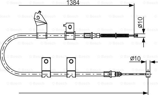 BOSCH 1 987 482 082 - Cavo comando, Freno stazionamento autozon.pro