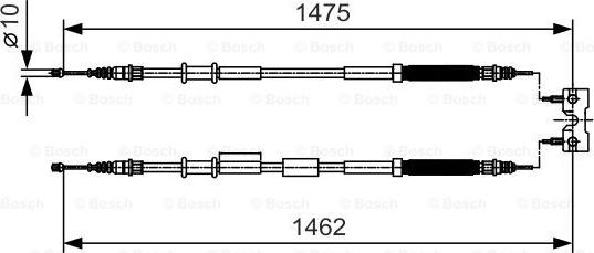 BOSCH 1 987 482 039 - Cavo comando, Freno stazionamento autozon.pro