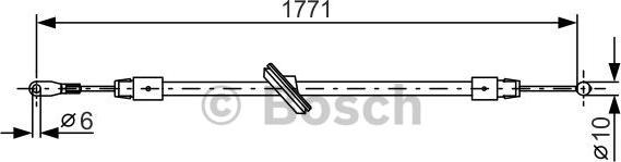 BOSCH 1 987 482 030 - Cavo comando, Freno stazionamento autozon.pro