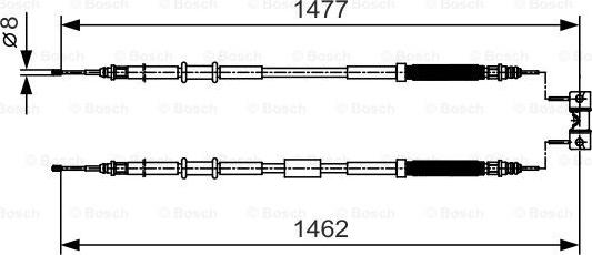 BOSCH 1 987 482 037 - Cavo comando, Freno stazionamento autozon.pro