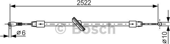 BOSCH 1 987 482 029 - Cavo comando, Freno stazionamento autozon.pro