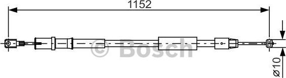 BOSCH 1 987 482 025 - Cavo comando, Freno stazionamento autozon.pro