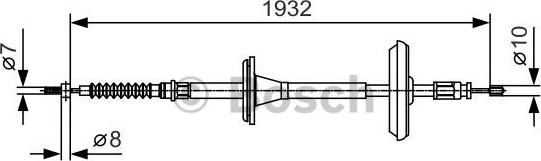 BOSCH 1 987 482 021 - Cavo comando, Freno stazionamento autozon.pro