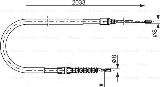 BOSCH 1 987 482 190 - Cavo comando, Freno stazionamento autozon.pro