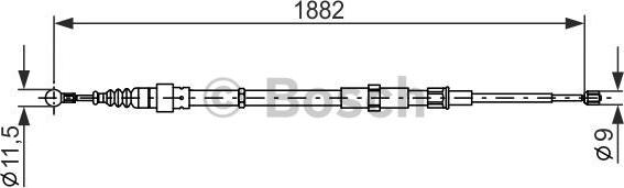 BOSCH 1 987 482 193 - Cavo comando, Freno stazionamento autozon.pro