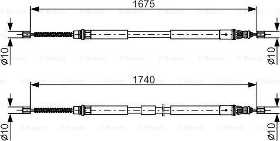 BOSCH 1 987 482 144 - Cavo comando, Freno stazionamento autozon.pro