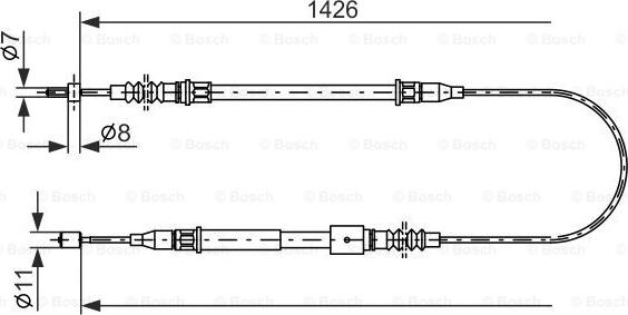 BOSCH 1 987 482 140 - Cavo comando, Freno stazionamento autozon.pro