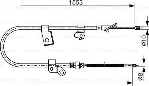 BOSCH 1 987 482 156 - Cavo comando, Freno stazionamento autozon.pro