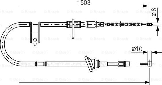 BOSCH 1 987 482 165 - Cavo comando, Freno stazionamento autozon.pro